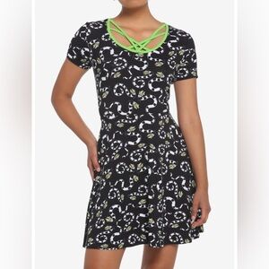Beetle juice sand worm snake skater dress nwot